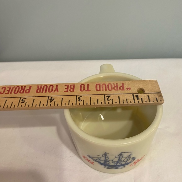 Shulton Old Spice Milk Glass Shaving Cup Mug Vintage MCM Grand Turk of Salem - Picture 12 of 12
